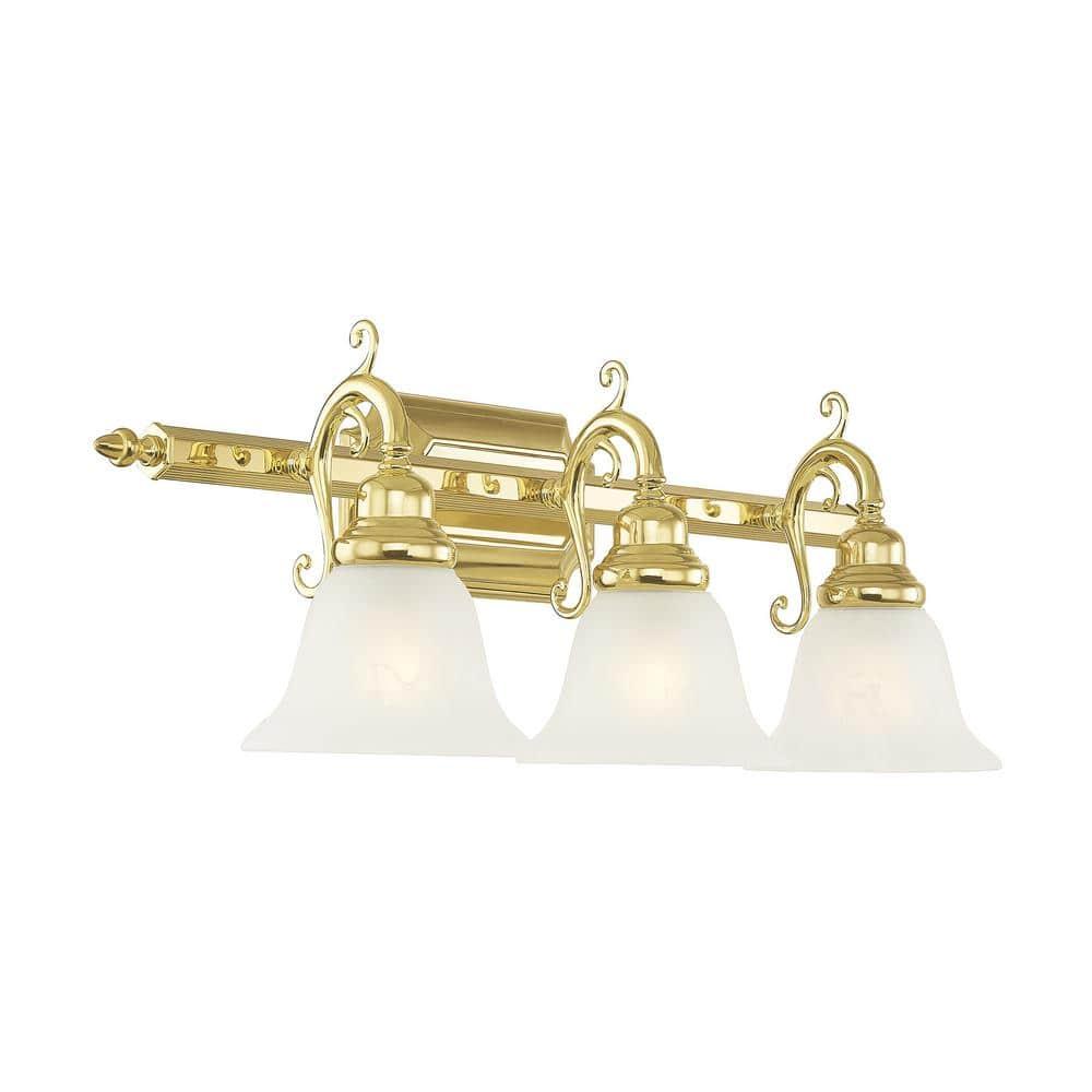 Livex Lighting French Regency 3 - Light Vanity in  Polished Brass