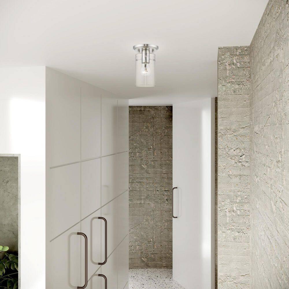 Livex Lighting Munich 1 - Light Flush Mount in  Brushed Nickel