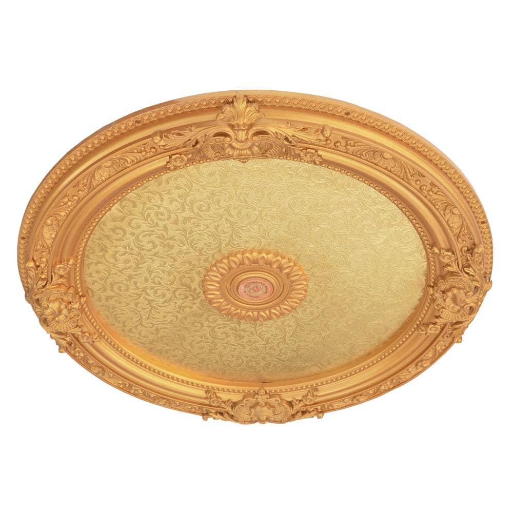 AFD Home 12020503 36 in. Round Chandelier Ceiling Medallion - Gold