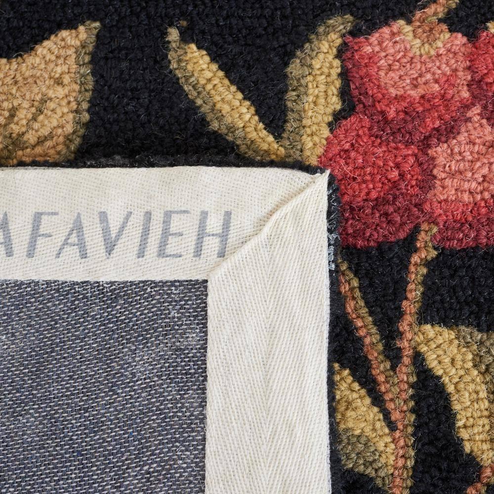 Chelsea HK210 Hand Hooked Runner Rug - Black - 2'6"x12' - Safavieh.