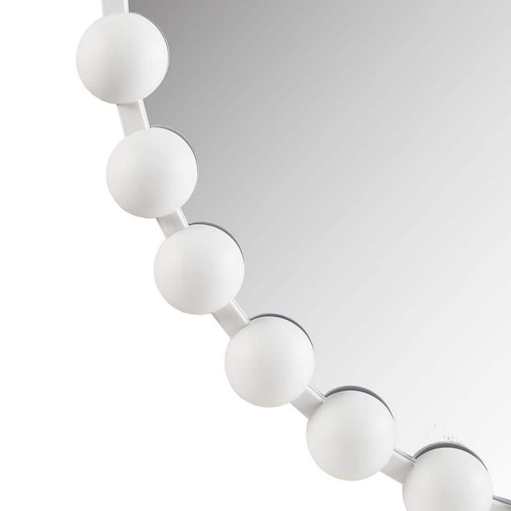 Marlowe Beaded Round Metal Wall Mirror