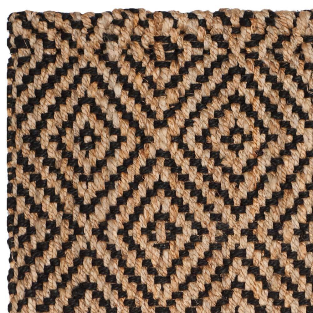 Natural Fiber NF181 Hand Woven Indoor Accent Rug - Natural/Black - 3'x5' - Safavieh.