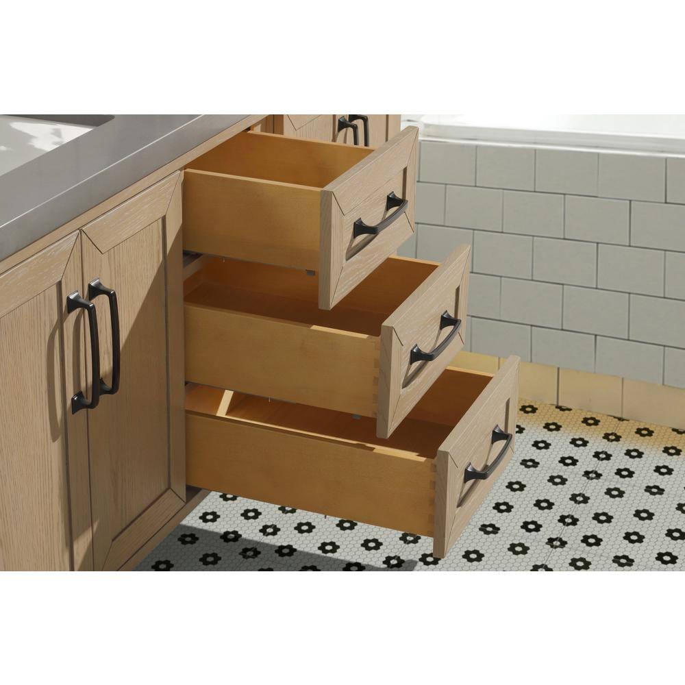 Ari Kitchen & Bath Venice 55'' Double Bathroom Vanity with Quartz Top