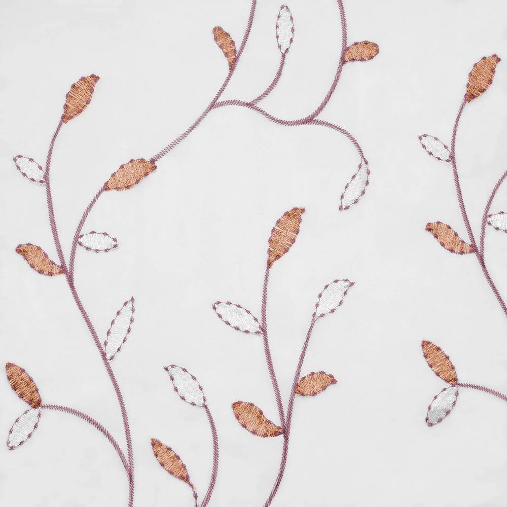 Grommet Curtain Panel, Embroidered Sheer Extra-Wide, Pink 54" x 84"