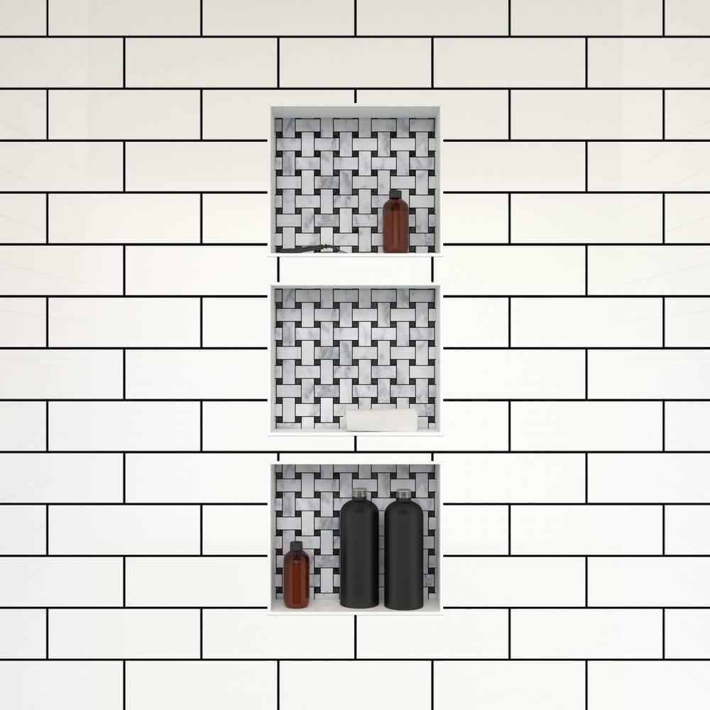 Tile Redi Triple Recessed Shelf