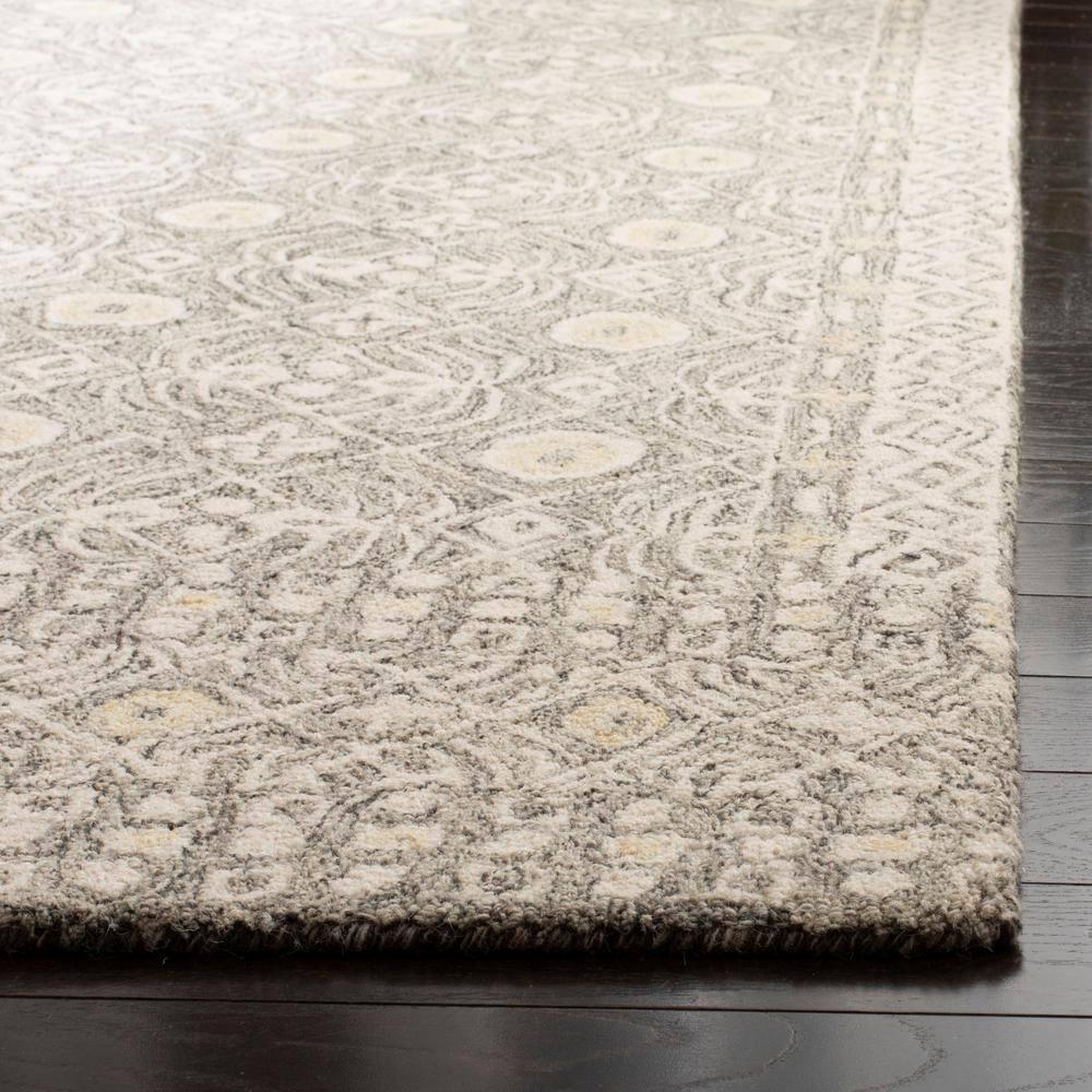 Micro-Loop MLP801 Hand Tufted Area Rug - Charcoal/Ivory - 5'x5' - Safavieh.