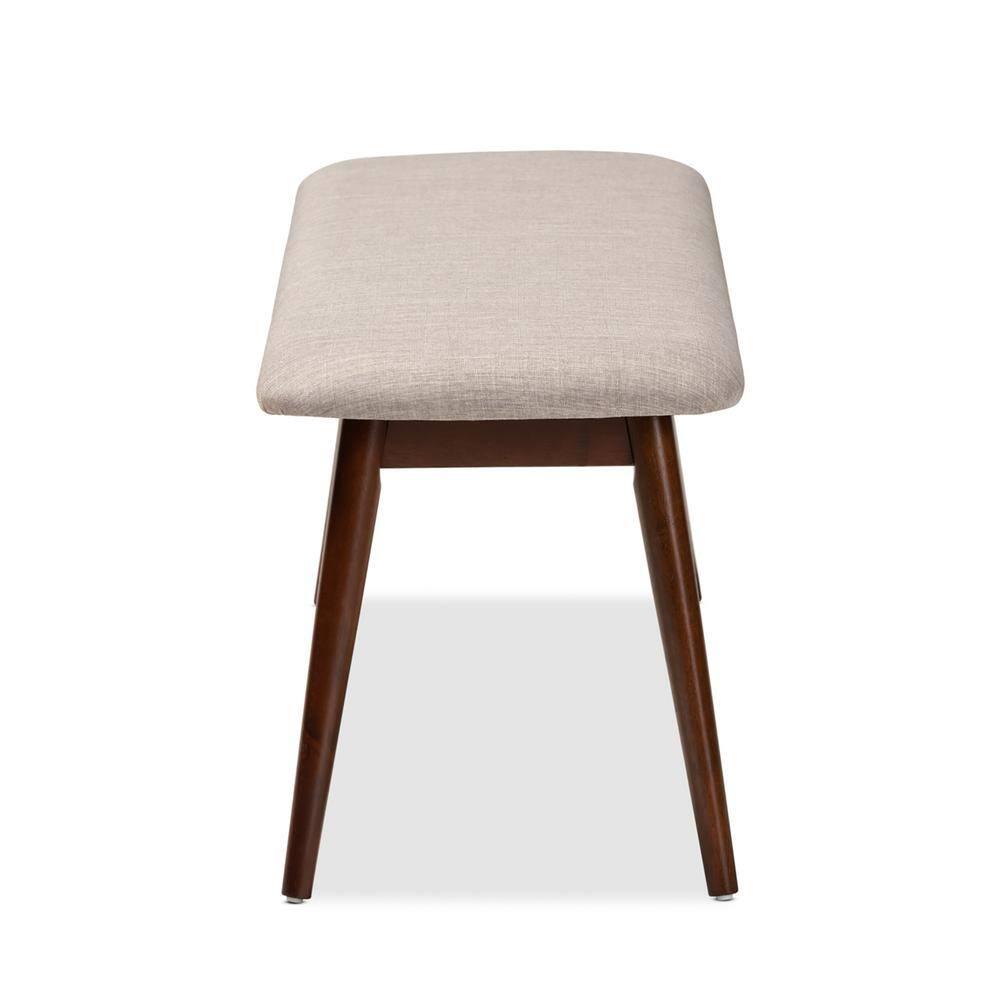 Flora Bench Light Gray/Espresso - Baxton Studio