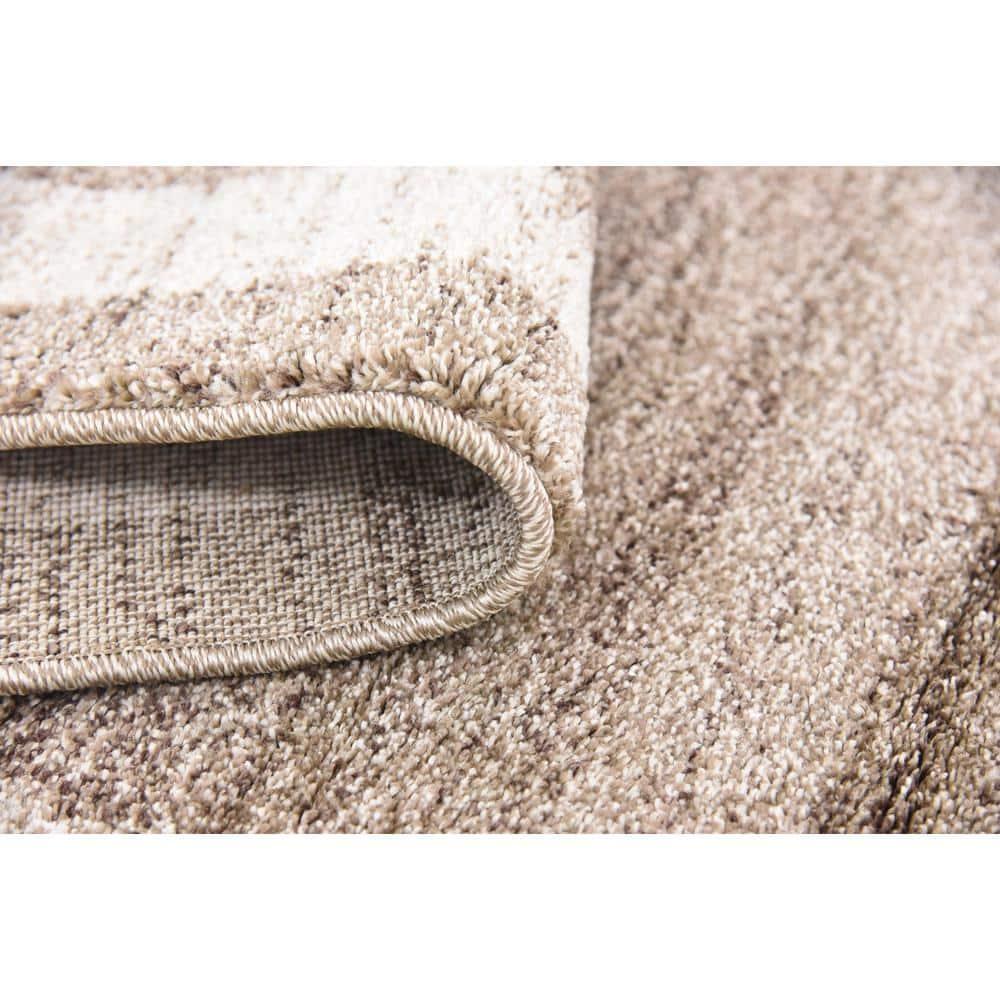 Unique Loom Del Mar Collection Area Rug - Maria (3' 3" x 5' 3" Rectangle Light Brown/Ivory)