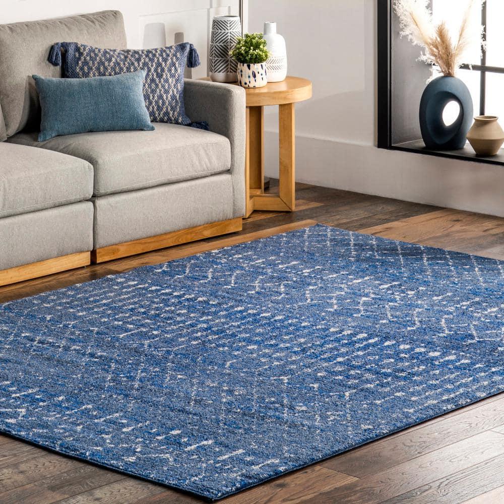 nuLOOM Moroccan Blythe Dark Blue 5' x 7' 5" Transitional Area Rug