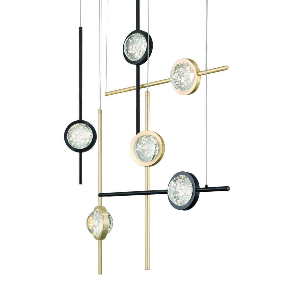 Eurofase Lighting Barletta 6 - Light Chandelier in  Gold/Black