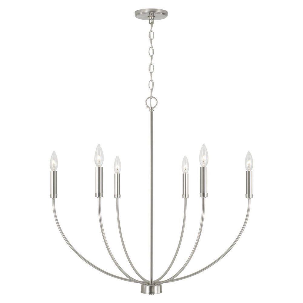 Ansley 6 Light Metal Dimmable Chandelier