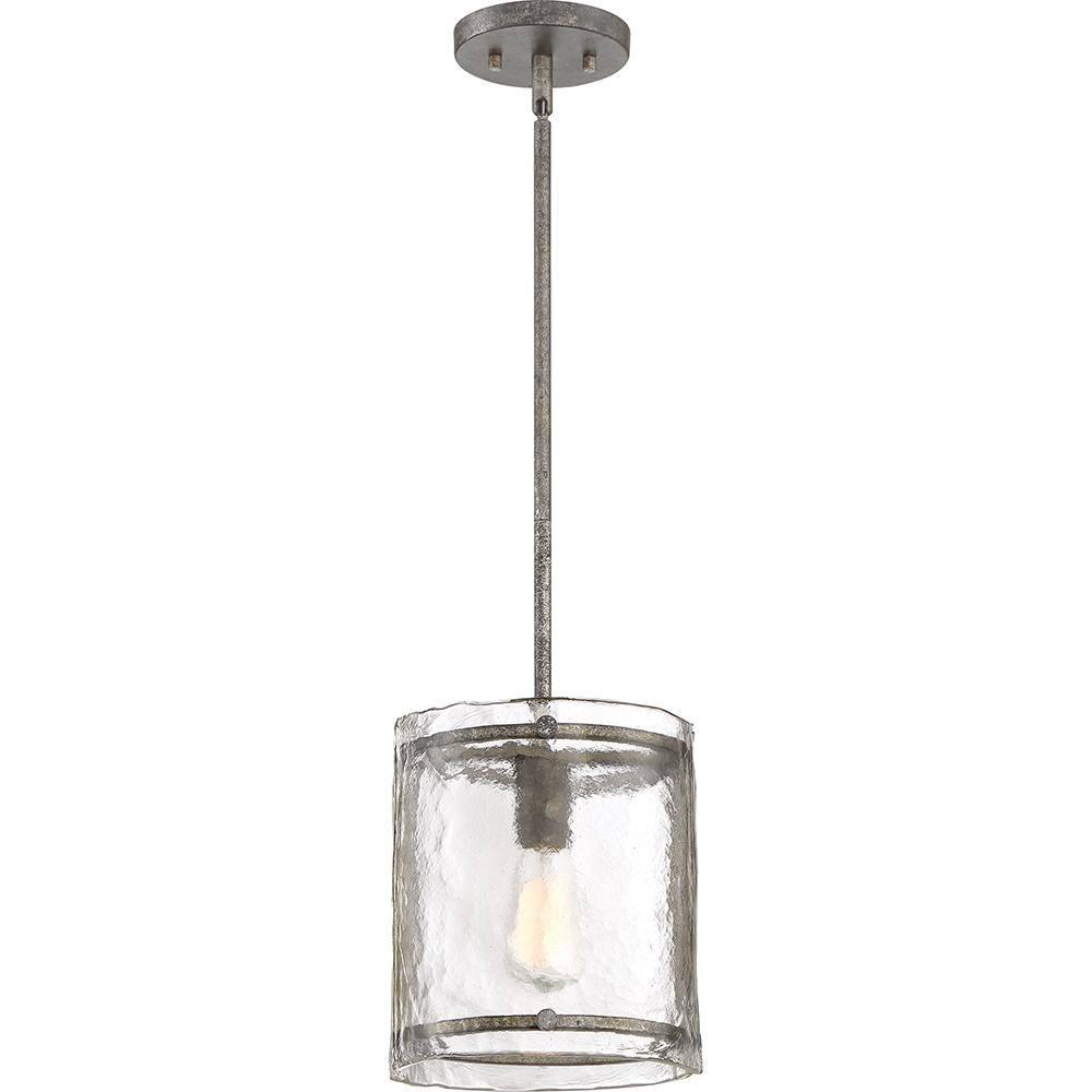 Quoizel Lighting Fortress 1 - Light Pendant in  Mottled Silver