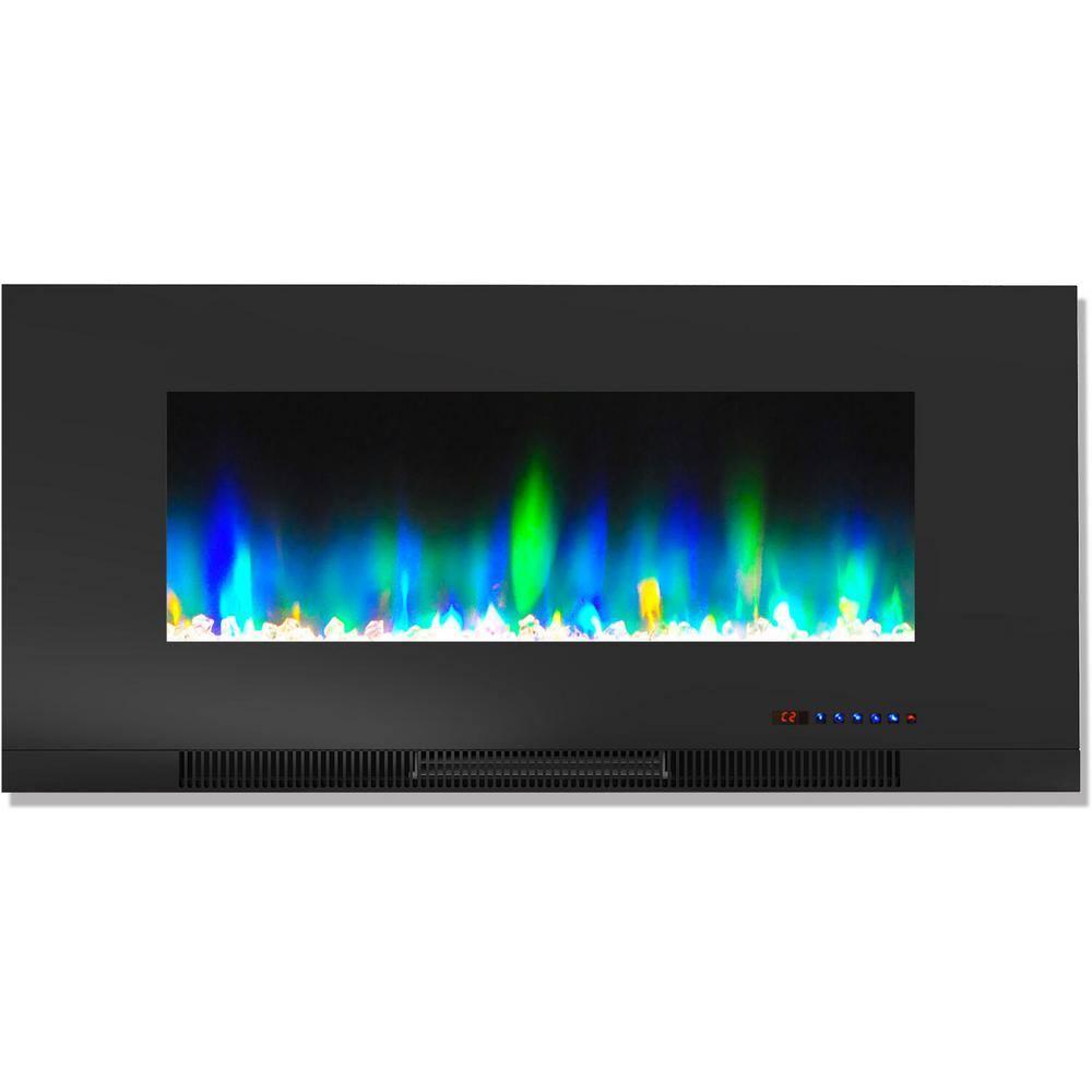 Cambridge Cambridge Wall Mount Electric Fireplace Heater with Remote Control for Indoor Use in Living Room, Bedroom, Home Office