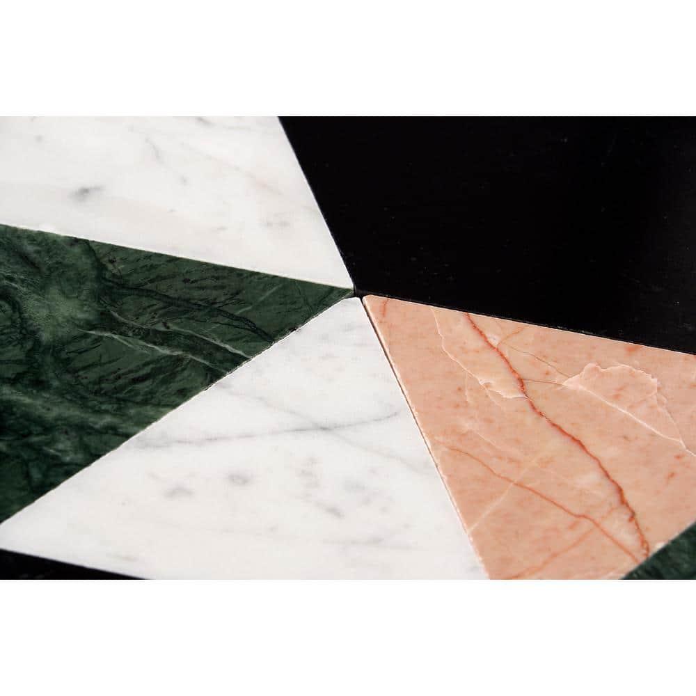 Prisma 7.75" x 13.5" Geometric Marble Mosaic Wall & Floor Tile (0.73 Sq. Ft. / Sheet)