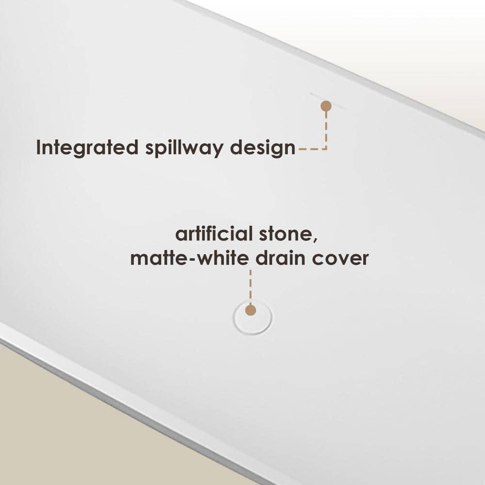 Ryder 68.9'' x 29.5'' Freestanding Soaking Stone Rein Bathtub