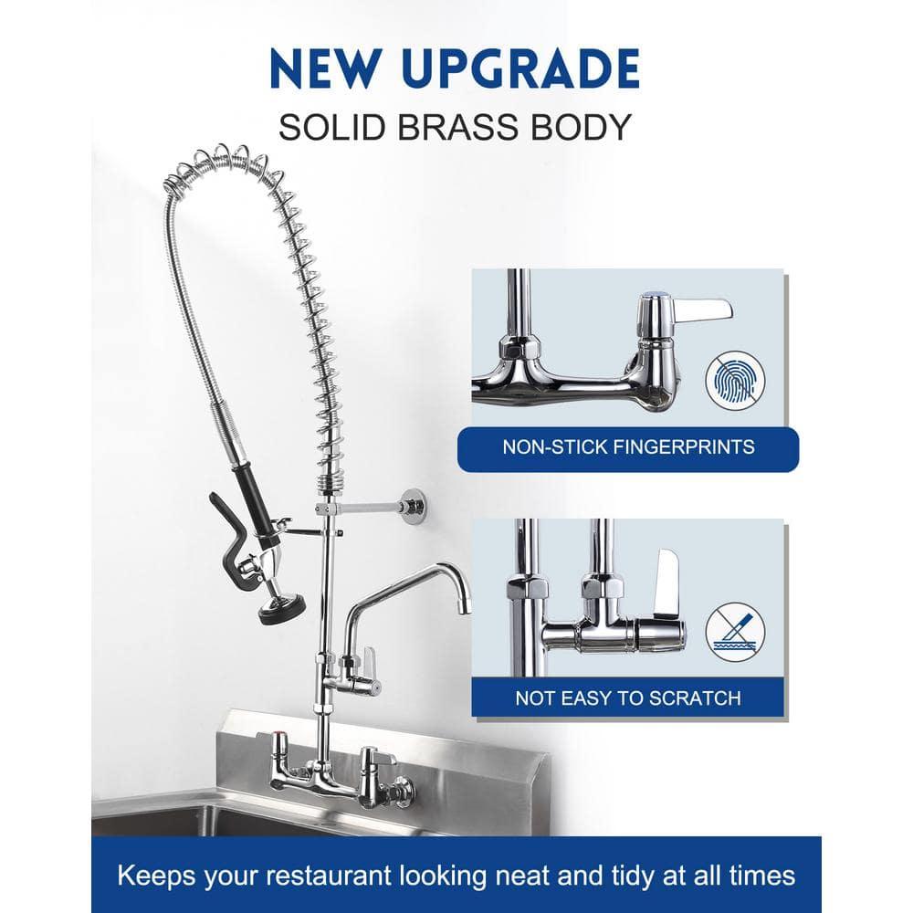 iVIGA Commercial Kitchen Faucet with Pre-Rinse Sprayer 36 Inch 2314300C-36-WF