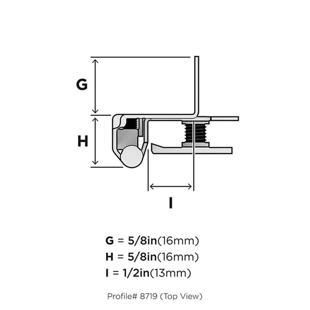 Amerock | Single Demountable Cabinet Hinge | 1/2 inch (12.7 mm) Overlay Hinge | Satin Nickel | 2 Count (pack of 1) | Self-Closing Hinge | Cabinet Door Hinge