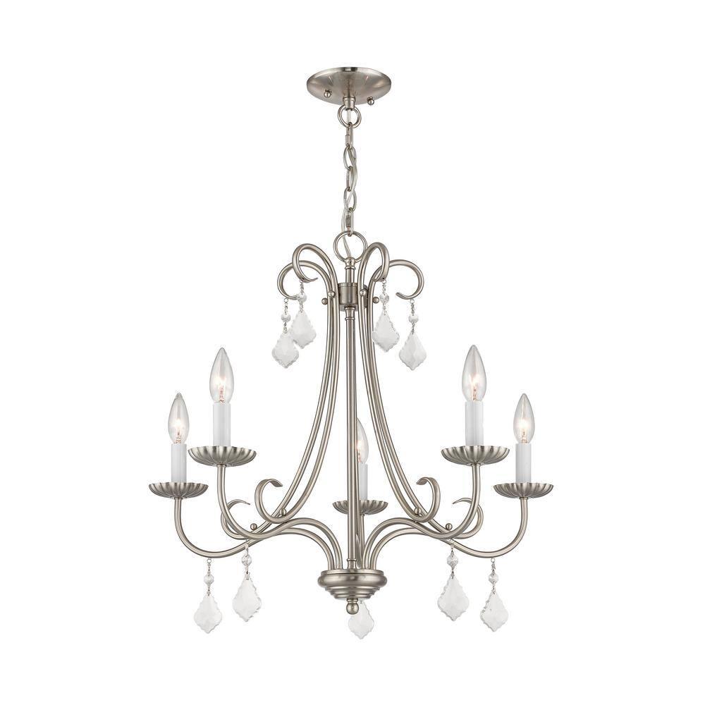 Livex Lighting Daphne 5 - Light Chandelier in  Brushed Nickel