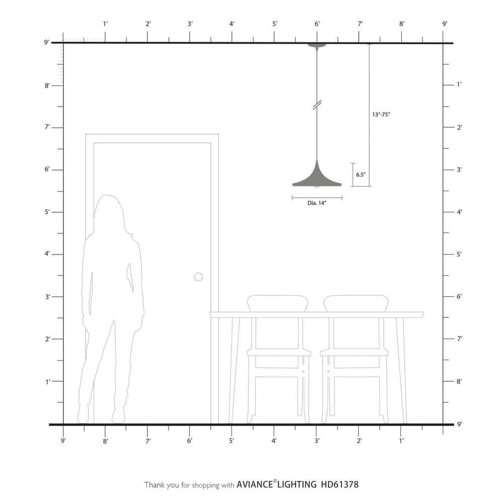 Livex Lighting Metal Shade 1 - Light Chandelier in  Brushed Aluminum
