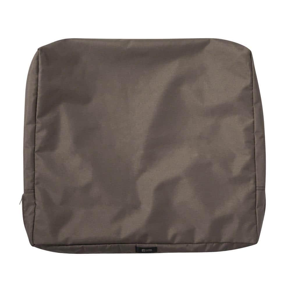 Classic Accessories Ravenna Water-Resistant Patio Lounge Chair/Loveseat Back Cushion, 21 x 20 x 4 Inch, Dark Taupe