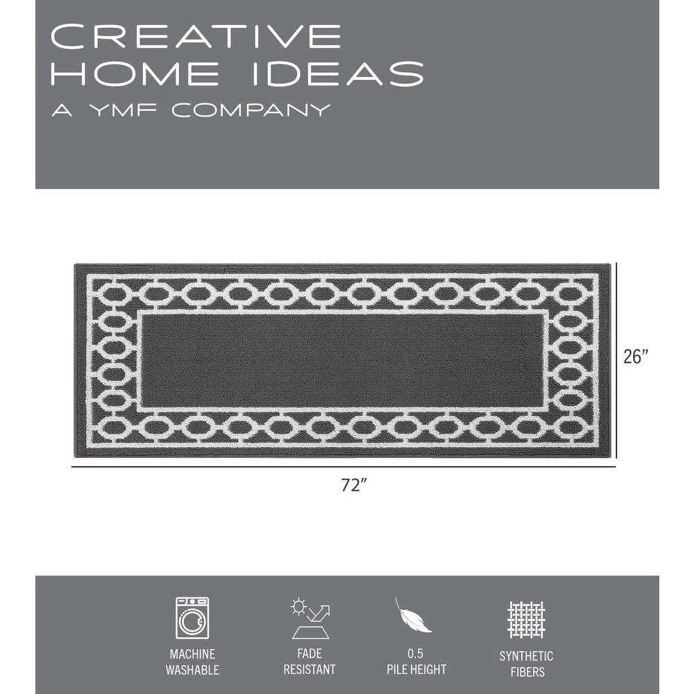 Tufted Performance Trellis Border Runner Rug