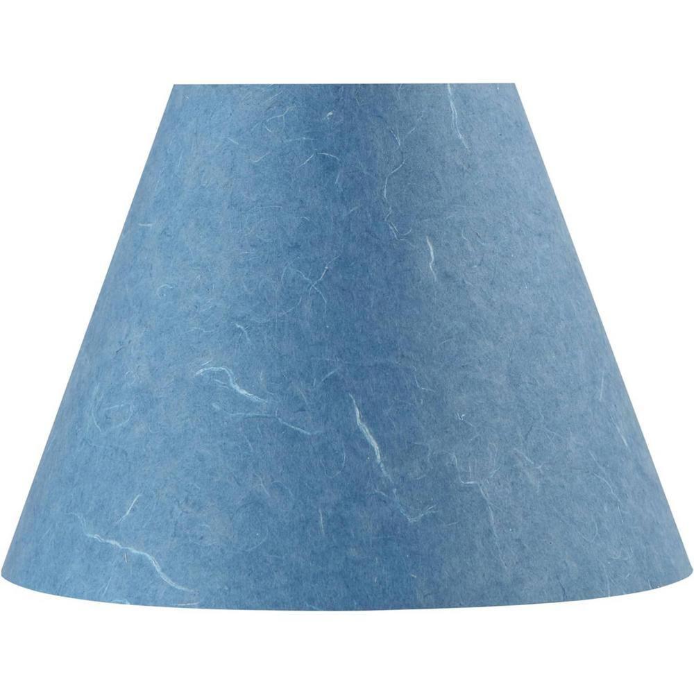 Mix and Match 9 in. Pigeon Blue Washi Paper Empire Lamp Shade with Spider Fitter
