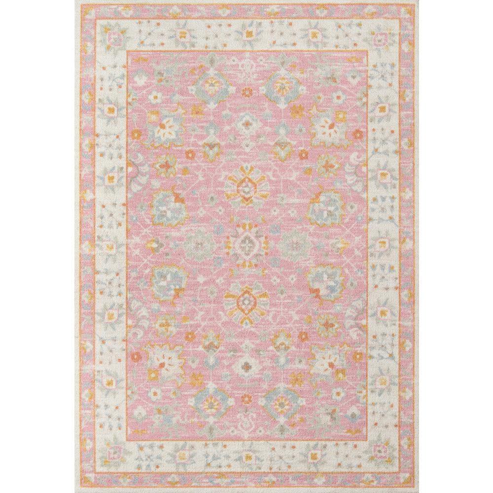 2'x3' Anatolia Riylnn Accent Rug Pink - Momeni: Wool & Nylon, Bohemian Floral, Low Pile, Indoor Area Rug