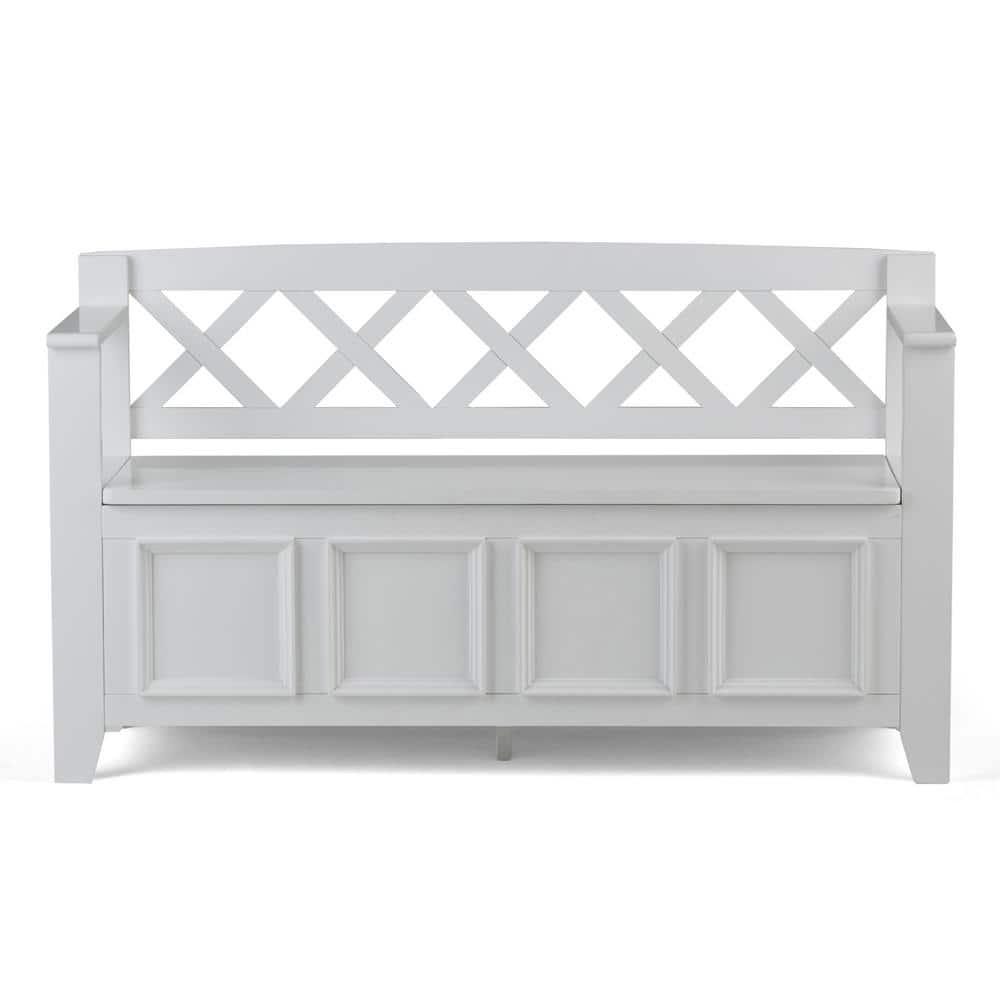 Simpli Home Amherst Solid Wood Entryway Lift Top Storage Bench