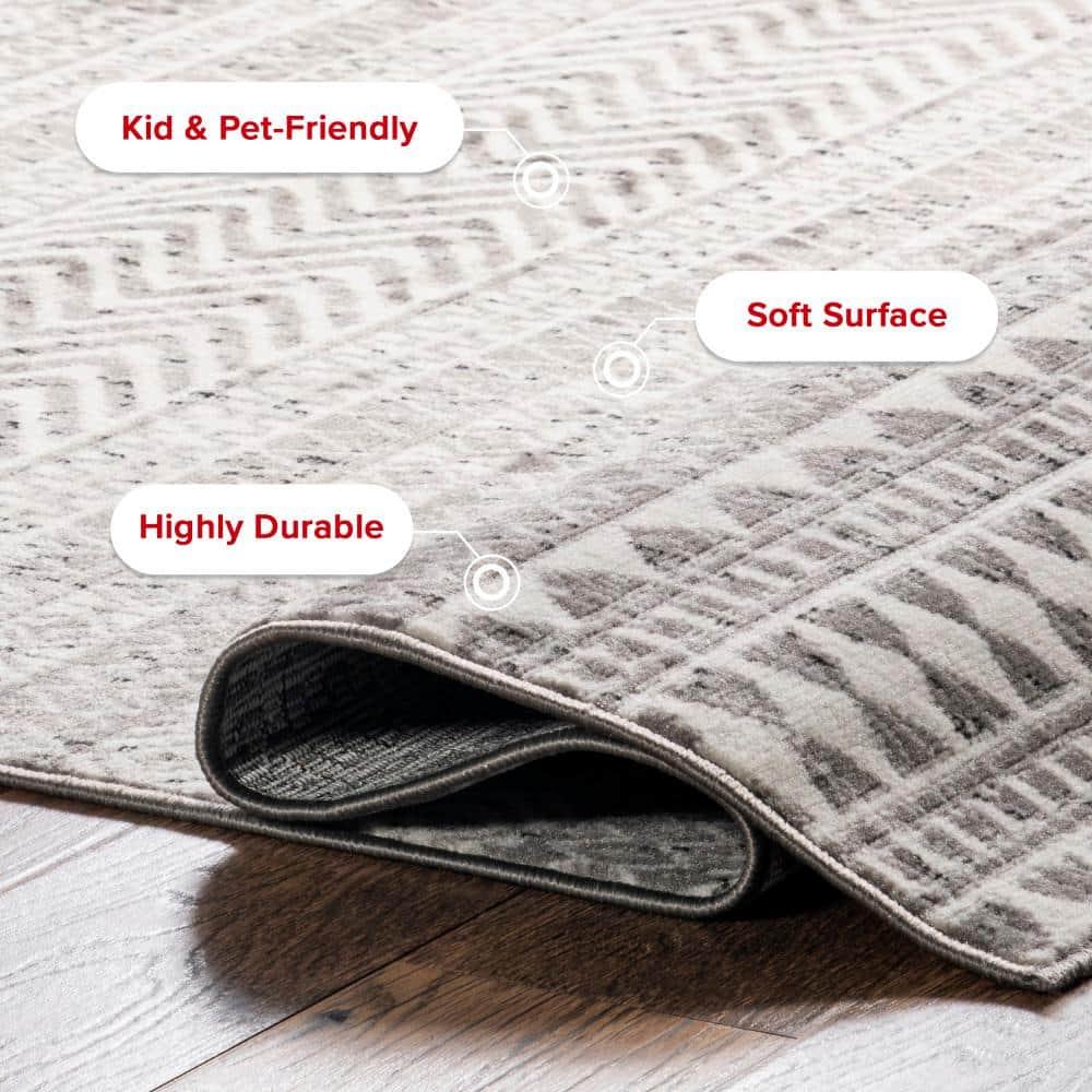 Nuloom Catherina Trellis 9x12 Indoor Area Rug for Living Room Bedroom Dining Room Kitchen, Grey/Ivory