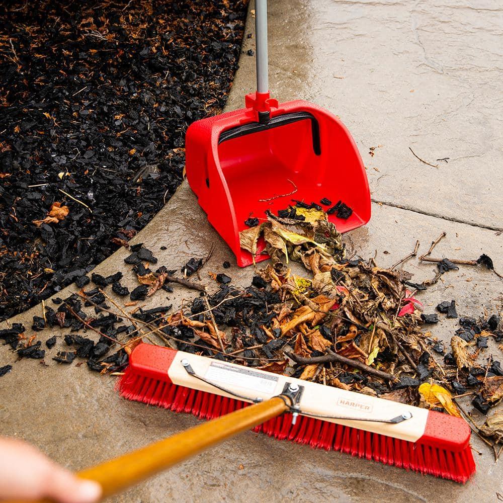 Laitner Brush Company 12" Jumbo Lobby Dustpan with Long Handle