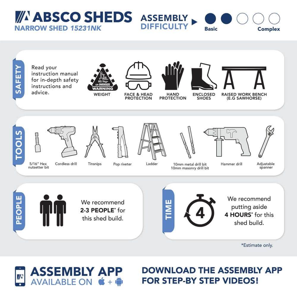 Absco Absco Durango Galvanized Steel Storage Shed