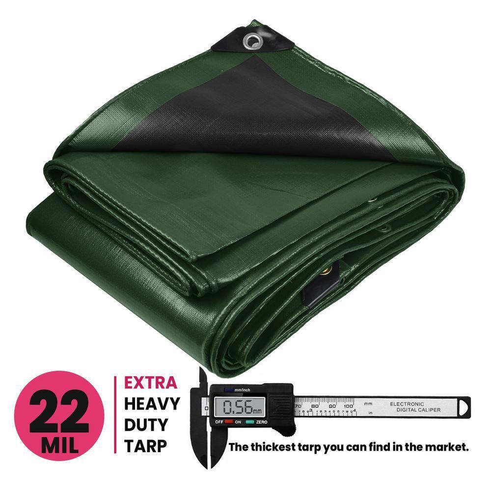 PROTARP 22 Mil Heavy Duty Polyethylene Tarp, Waterproof, UV Resistant