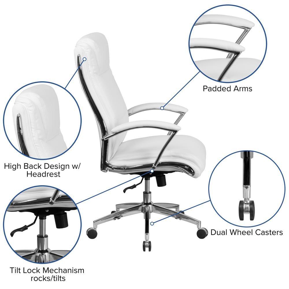Flash Furniture High Back Designer Smooth Upholstered Executive Swivel Office Chair
