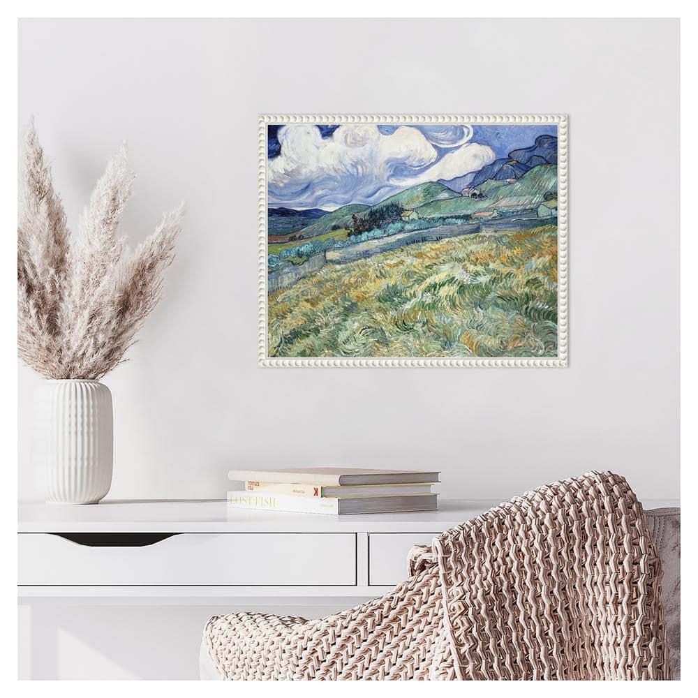 Amanti Art 20"x16" Van Gogh Landscapes with Clouds II by Vincent van Gogh Framed Canvas Wall Art Print