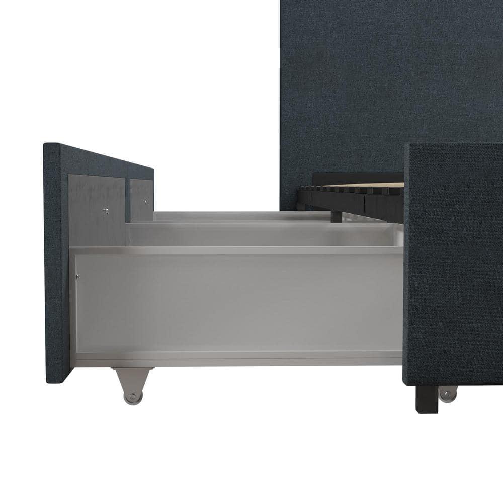 Novogratz Kelly Upholstered Unfinished Platform Storage Bed