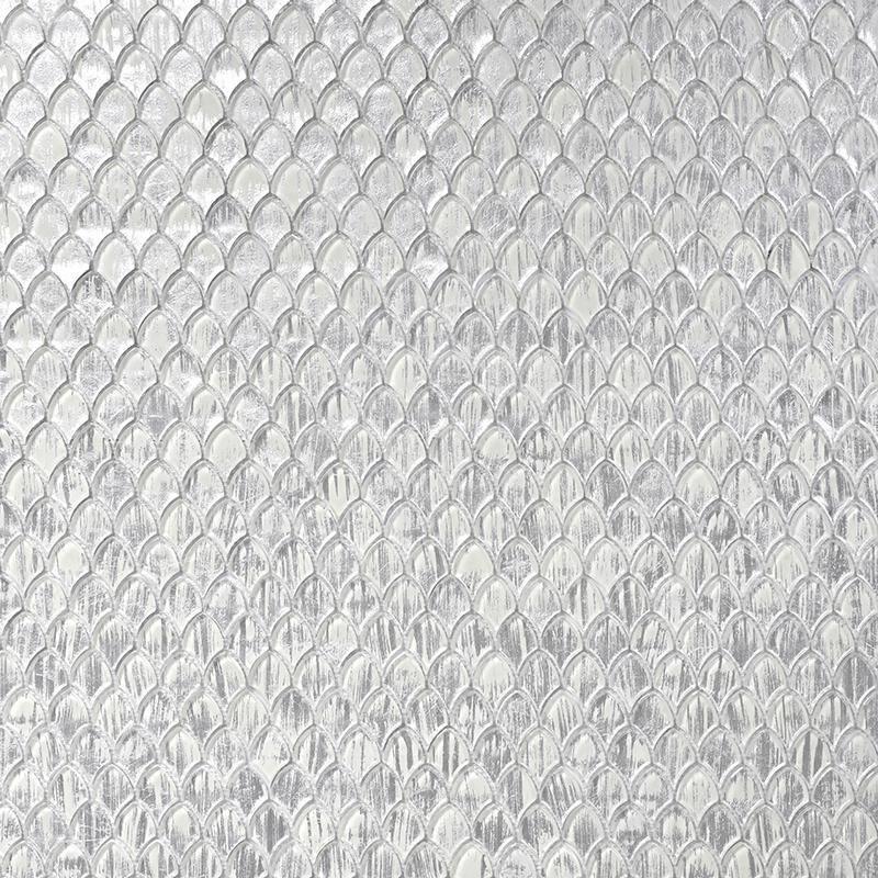 Majeste 0.5" x 2" Glass Fish Scale Mosaic Wall & Floor Tile
