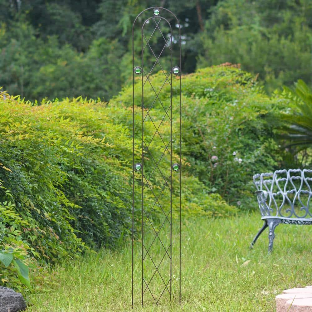 Emerald 72 in. x 10 in. Metal Trellis