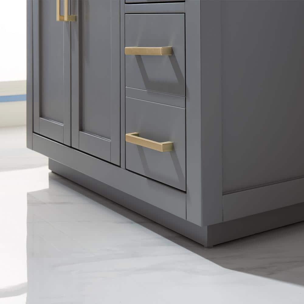 Ivy 36" Marble Countertop Single Vanity w/o Mirror Gray