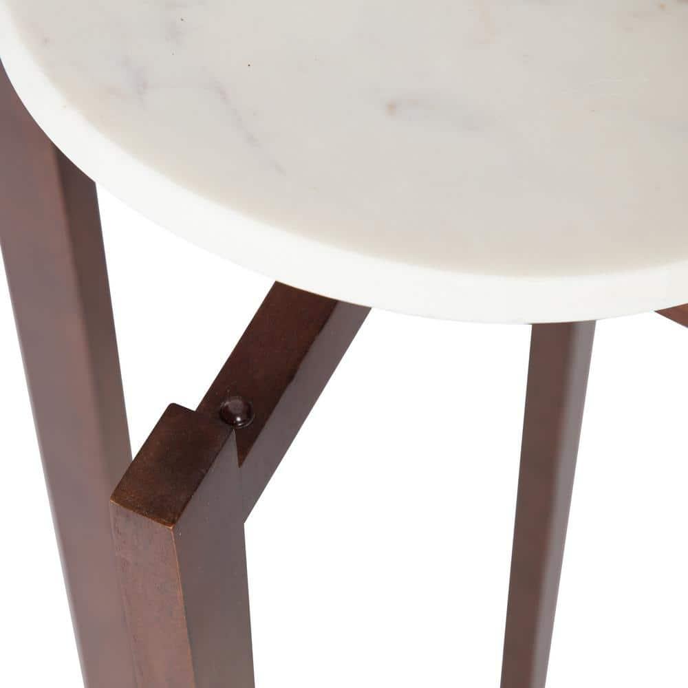 Kate and Laurel Moxley Square Wood Tea Table, 12x12x24, Walnut Brown