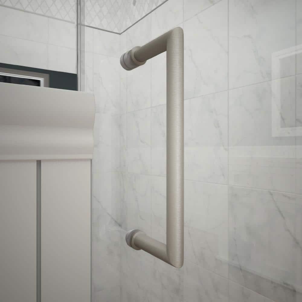 Unidoor 34" W x 72" H Hinged Frameless Shower Door with Clearmax™ Technology