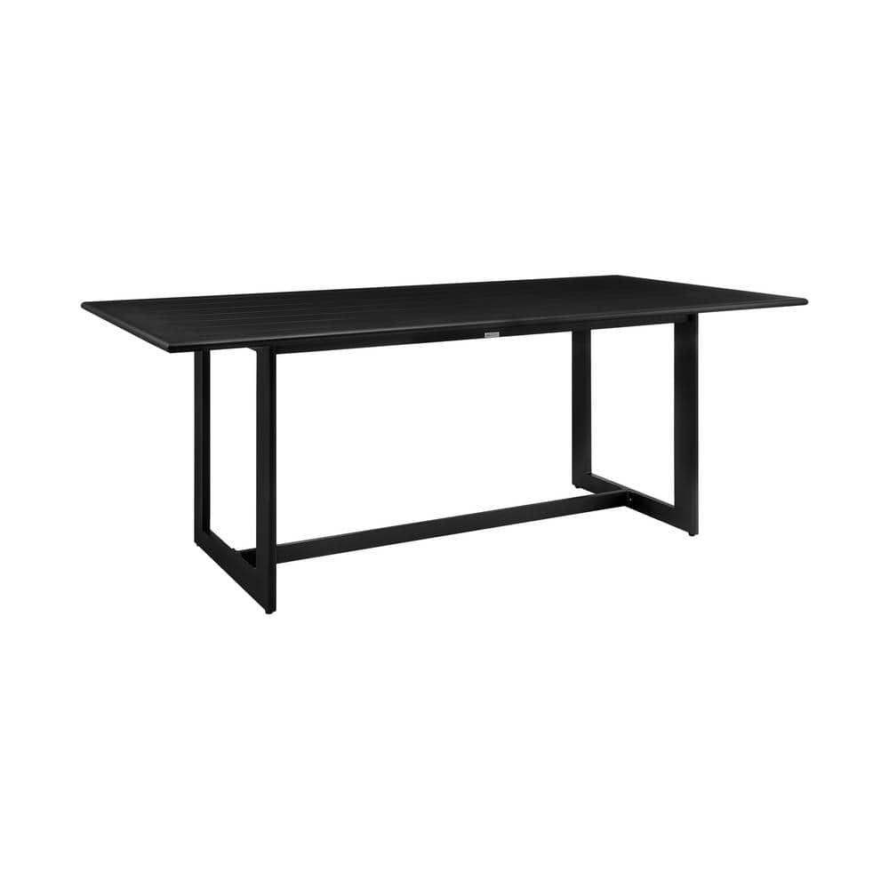 Grand Black Aluminum Rectangular Outdoor Dining Table