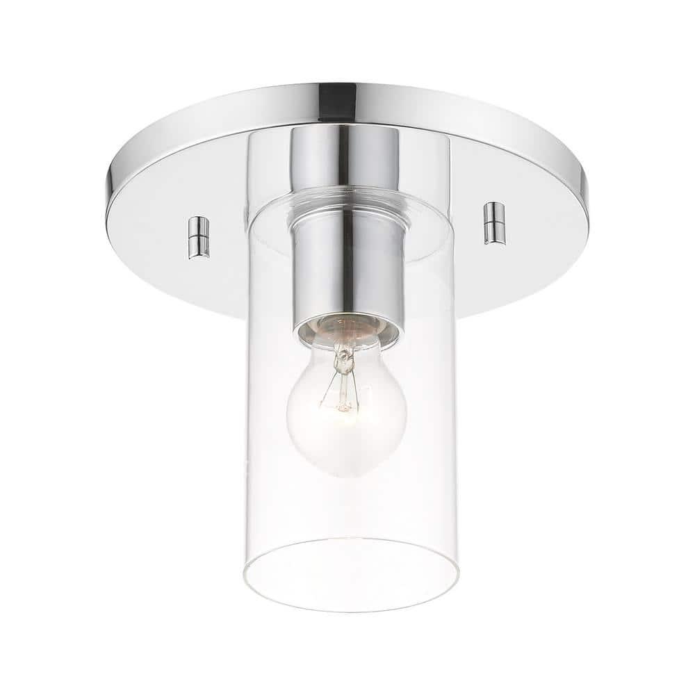 Livex Lighting Zurich 1 - Light Flush Mount in  Polished Chrome