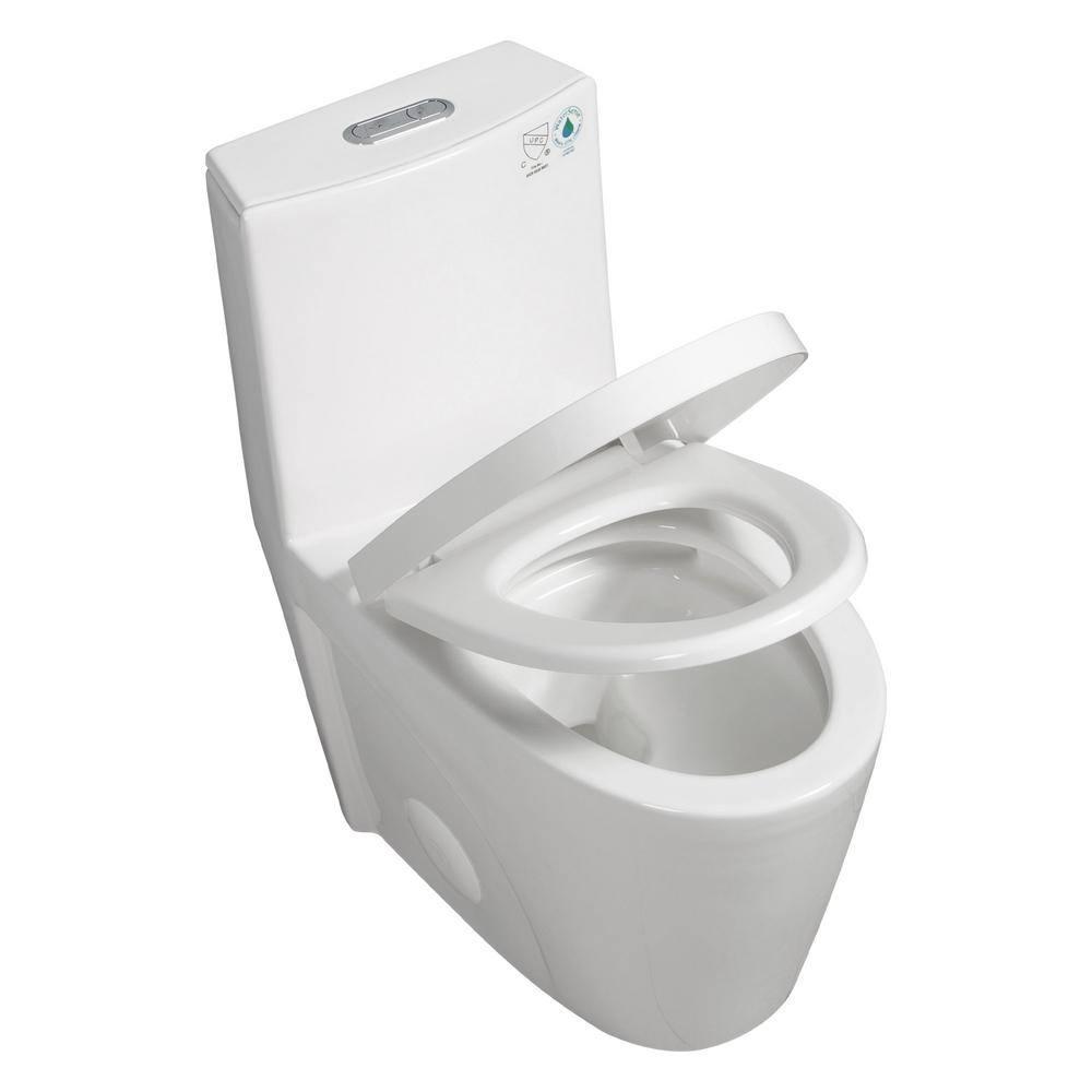 One-Piece 1.1/1.6 Gpf Dual Flush Elongated Toilet In Seat Included