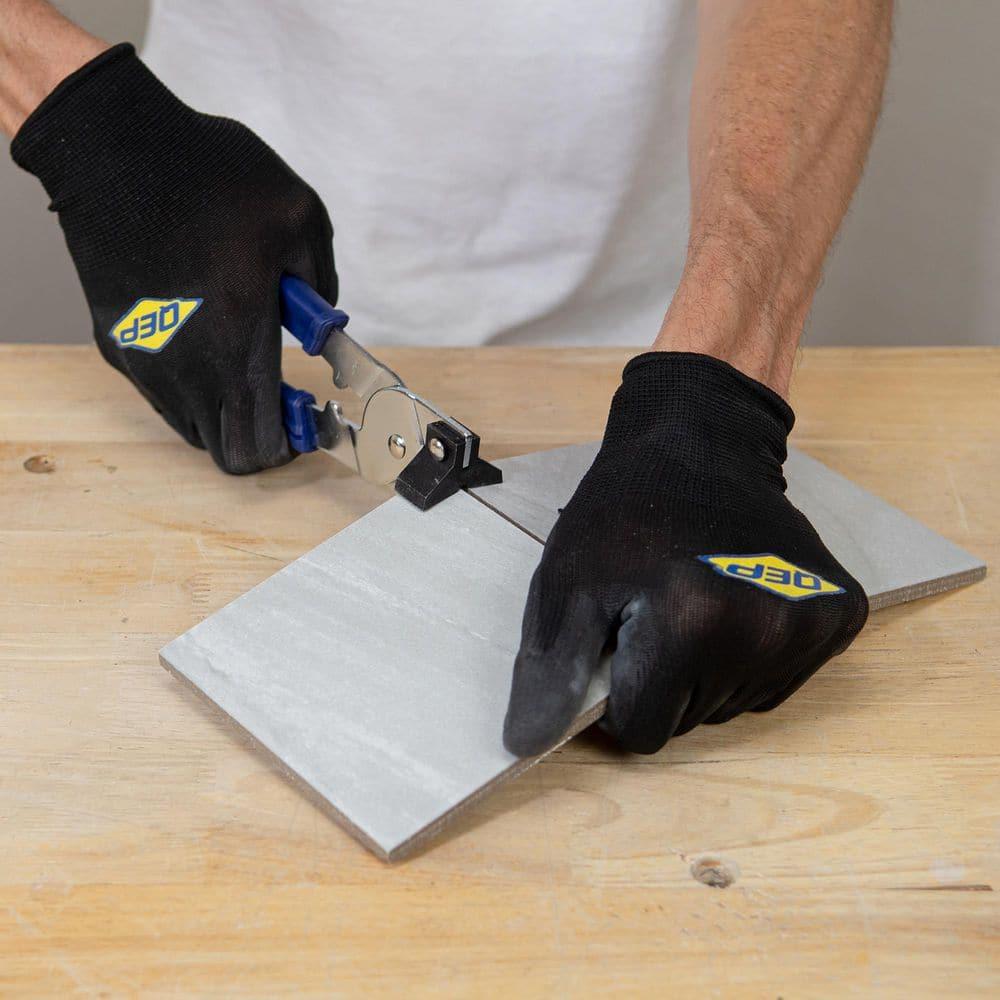 QEP Blue Steel Handheld Tile Cutter with Comfort Grip