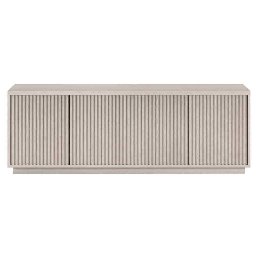 Evelyn&Zoe Hanson Rectangular TV Stand for TV's up to 75", Alder White
