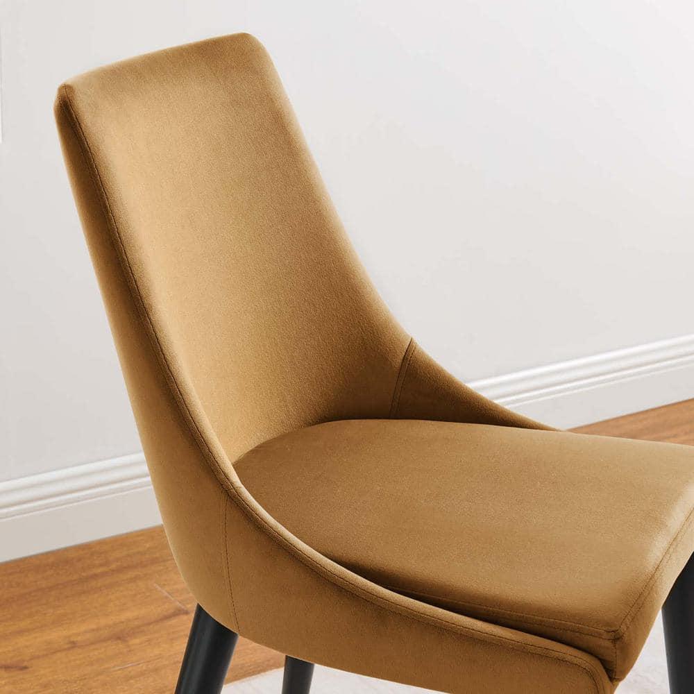 Viscount Performance Velvet Dining Chair Cognac - Modway