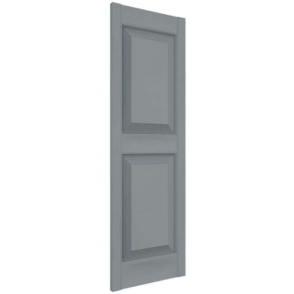Builders Edge Builders Edge, TailorMade Two Equal Panels, Raised Panel Shutters, Includes Matching Installation Spikes (Per Pair)