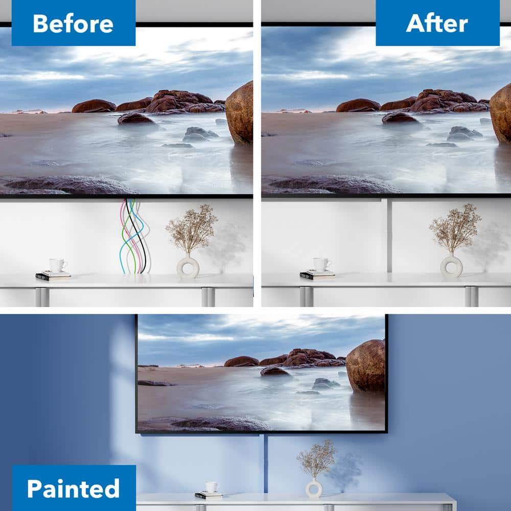 Mount-it Mount-it On-wall Tv Cable Concealer Kit, White