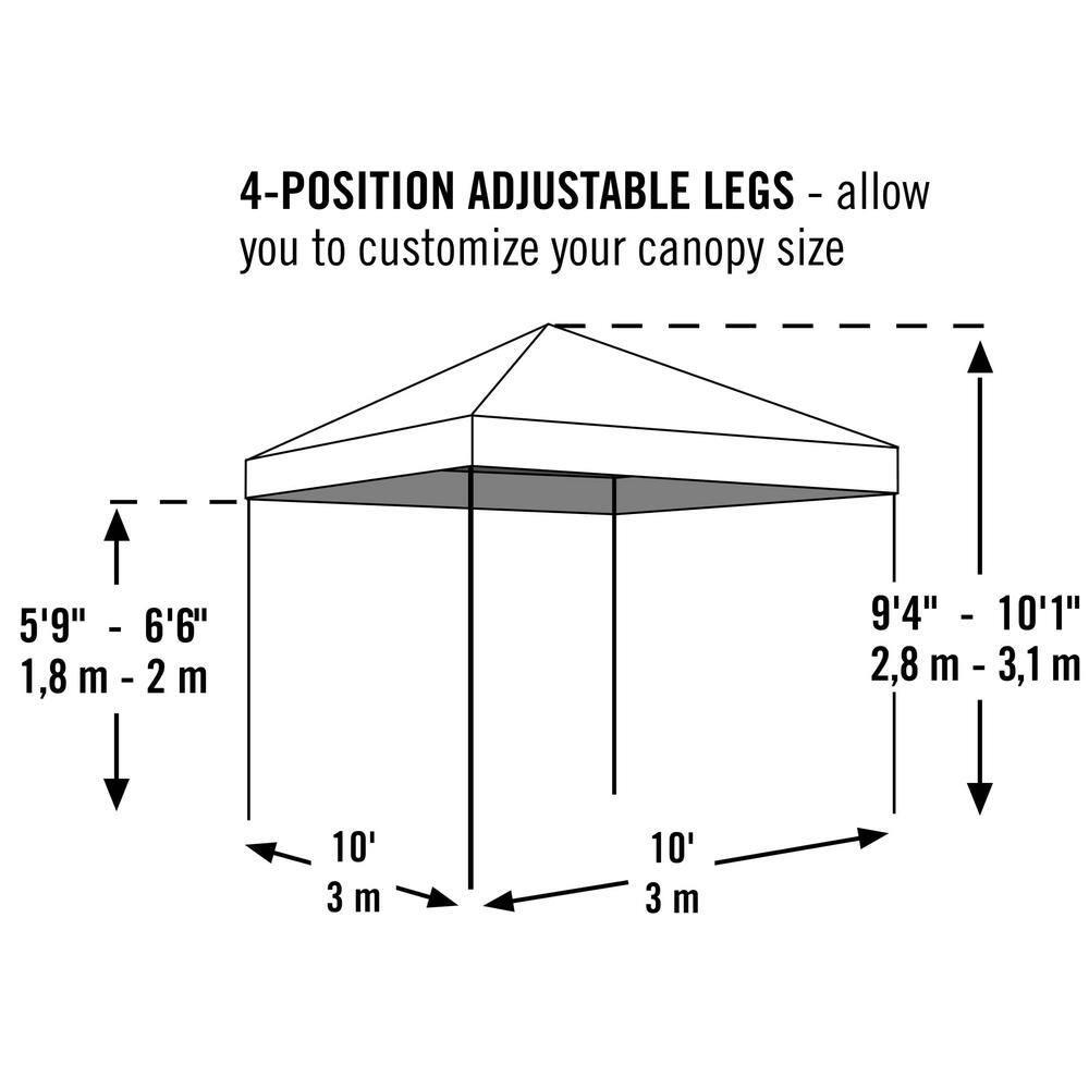 ShelterLogic 12 Ft. W x 12 Ft. D Metal Pop-Up Canopy