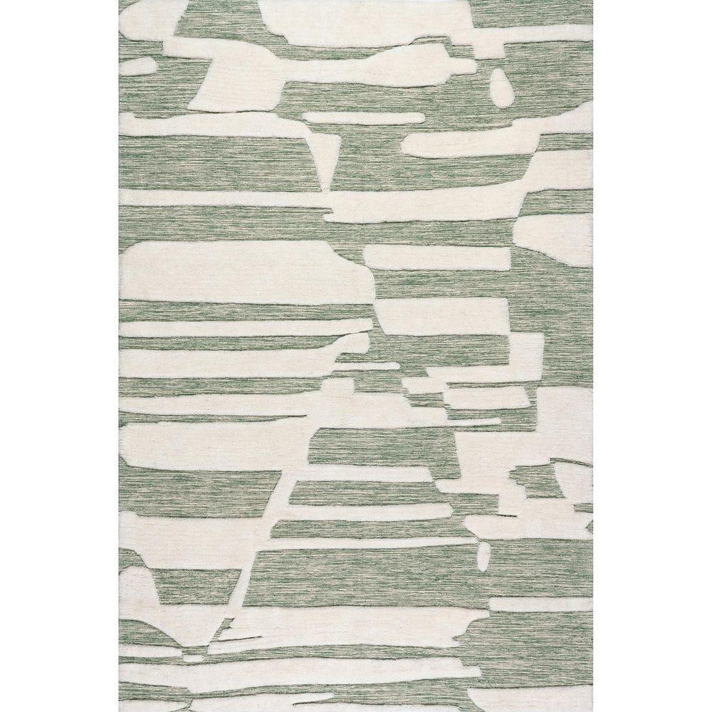 Nuloom Babai New Zealand Wool Area Rug, 3' x 5', Green